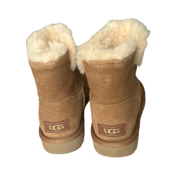 UGG Classic Gem Mini Boots In Chestnut Brown Women Size 5 - Picture 4 of 11